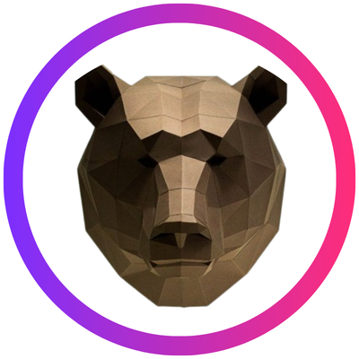 bear paper head