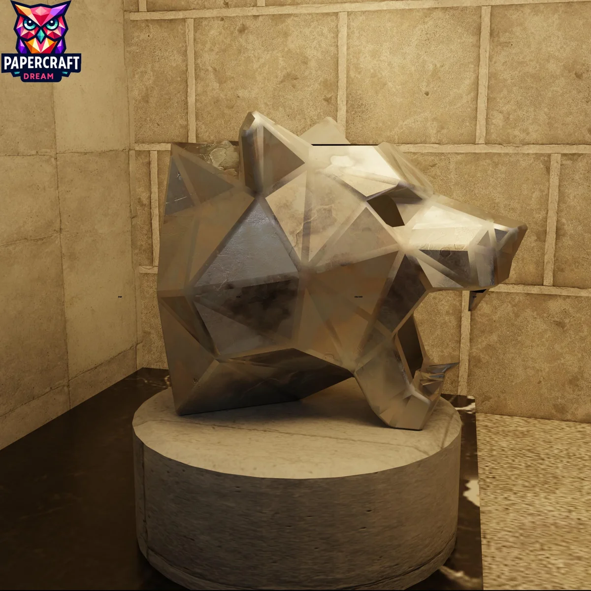 bear head firepit angle 3 bear firepit angle view 3 8 Bear Head Firepit — angle view 3 of finished sculpture