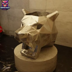 bear head firepit angle 4 bear firepit angle view 4 8 Bear Head Firepit — angle view 4 of finished sculpture
