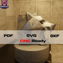 Bear Head Firepit — DXF pattern reference and flat cutting layout